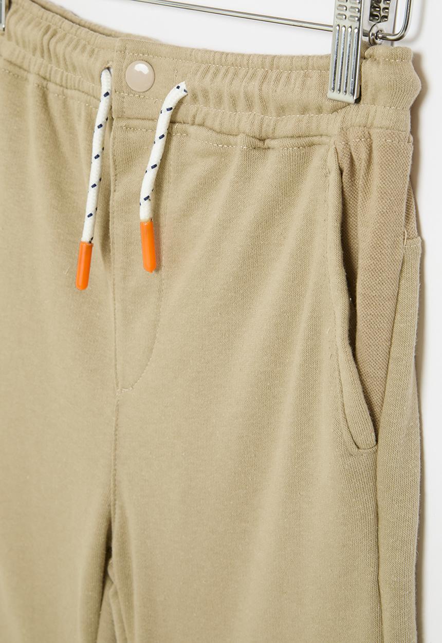 MINOTI - Structured fleece short - stone