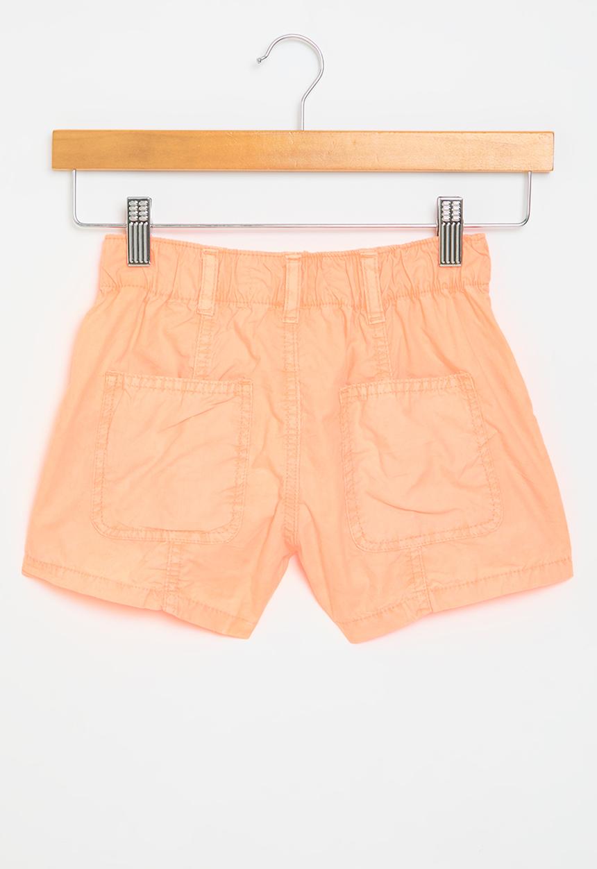 MINOTI - Girls basic poplin short - neon orange