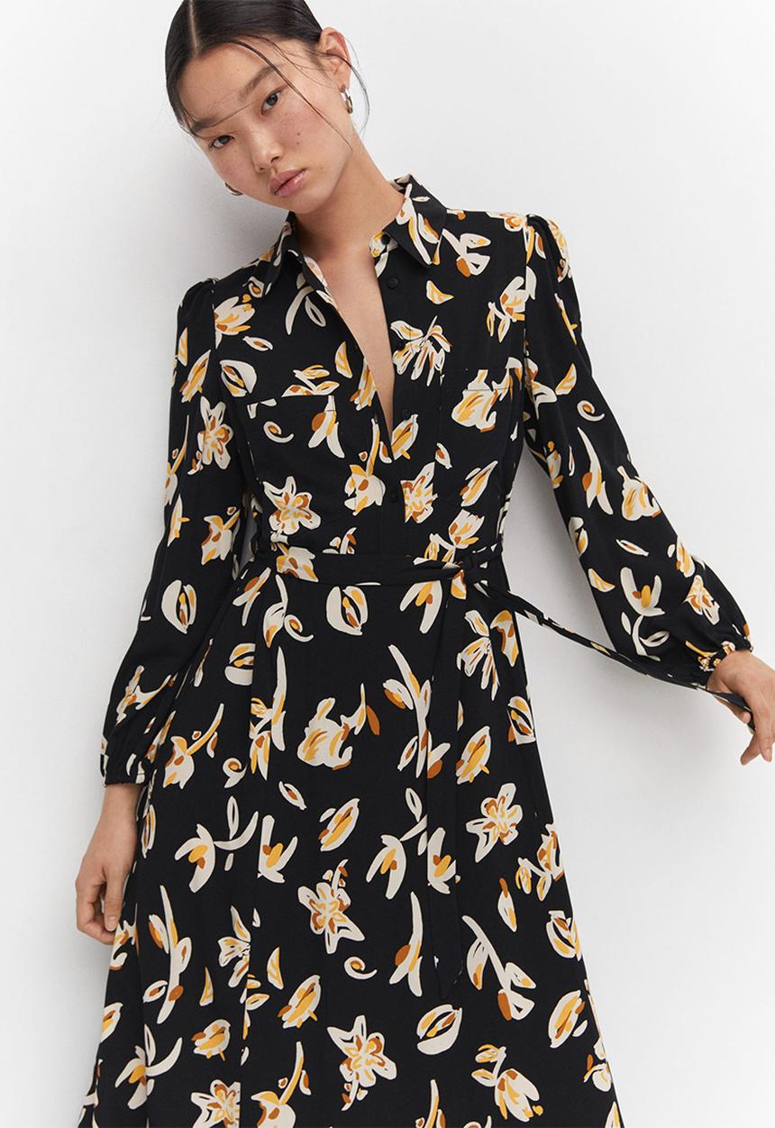 MANGO - Dress apple5 - black