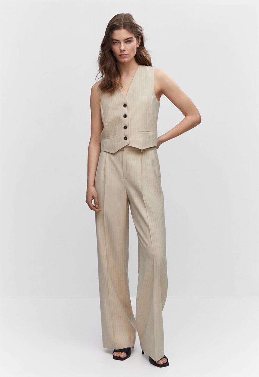 MANGO - Trousers bo - light beige
