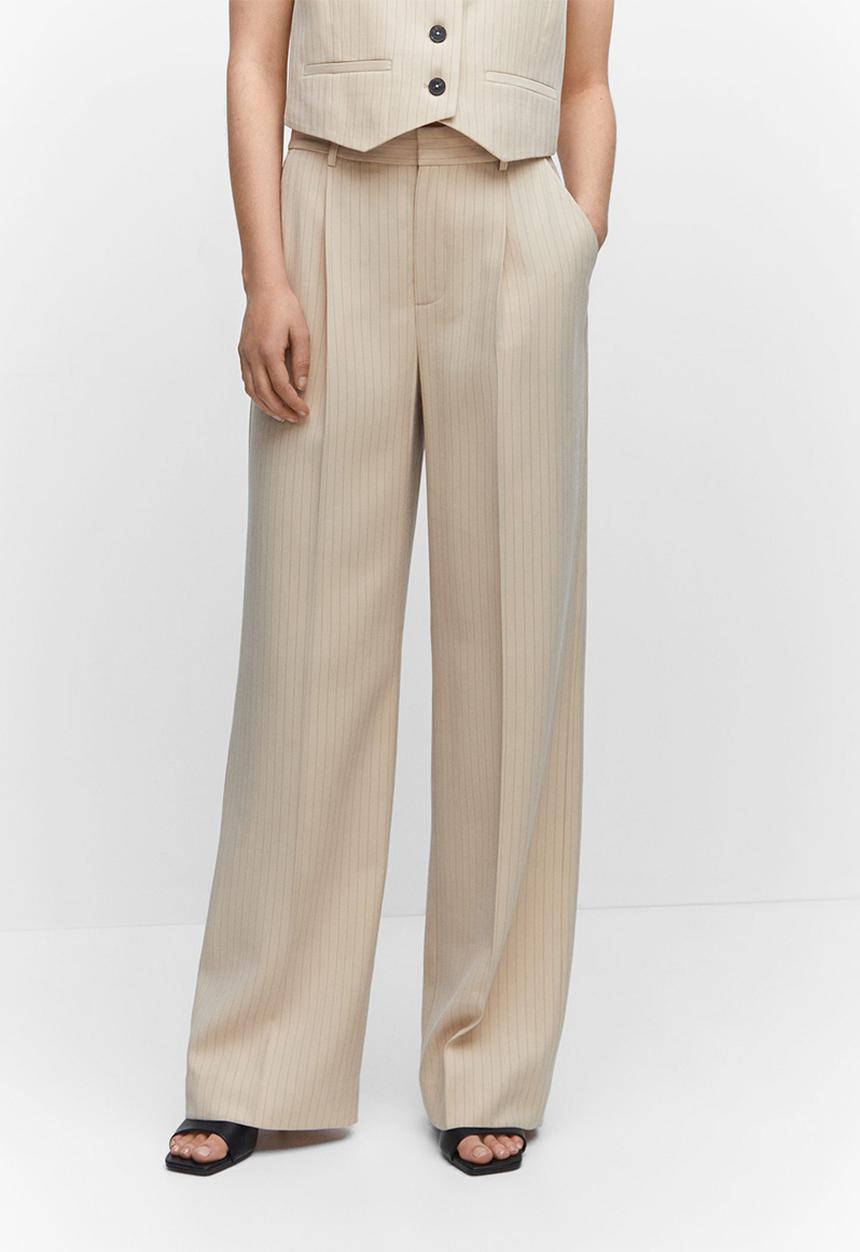 MANGO - Trousers bo - light beige