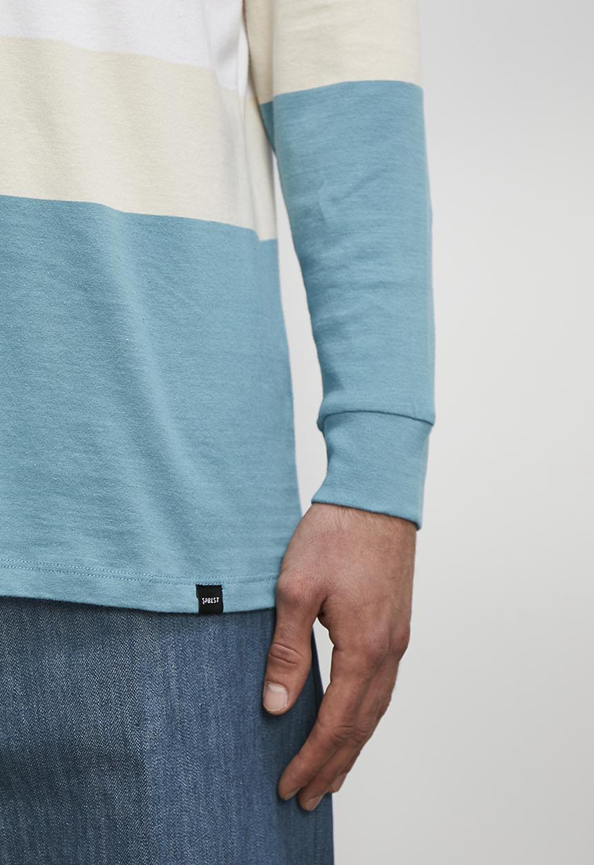 Superbalist - Siya long sleeve rugby stripe tee - khaki & ecru