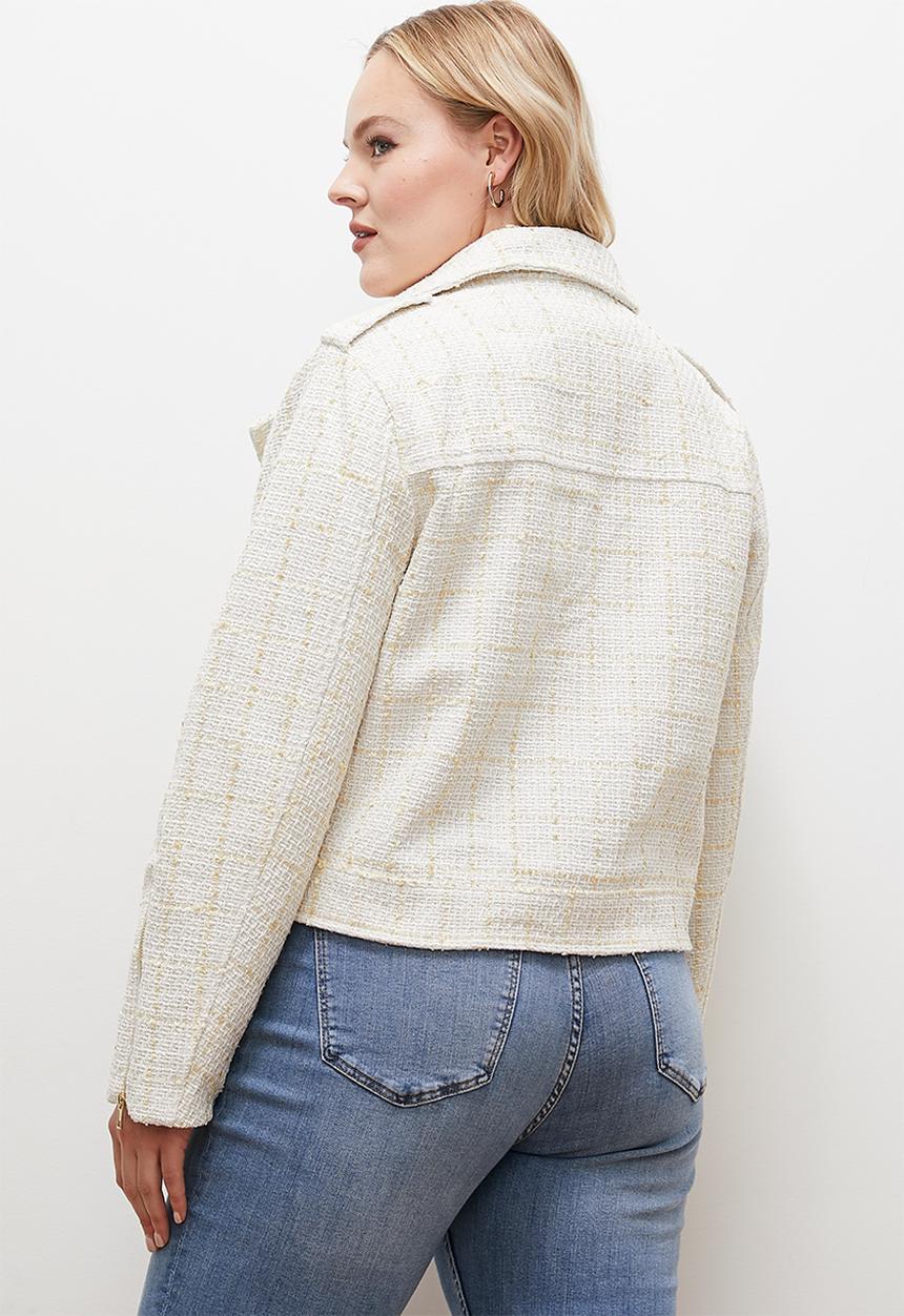edit - Tweed biker - ecru1