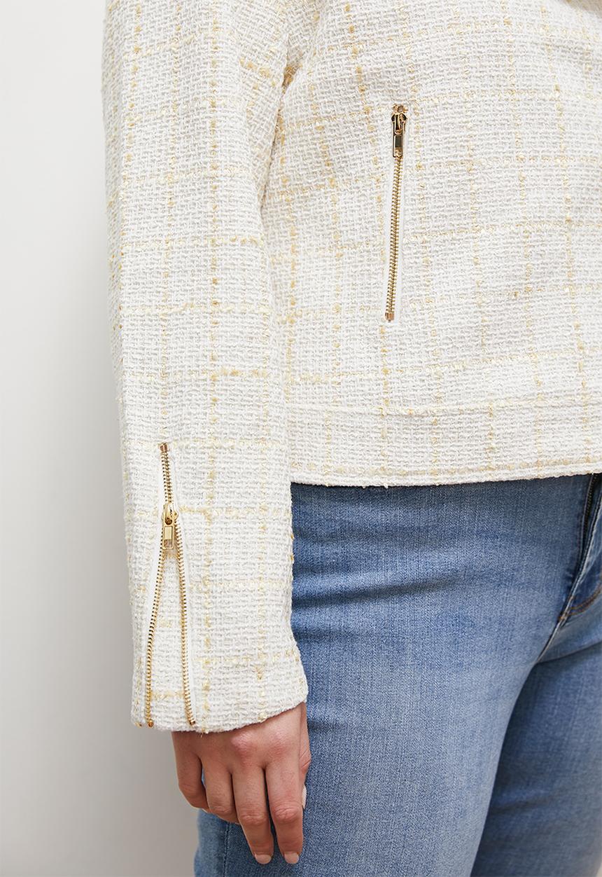 edit - Tweed biker - ecru1