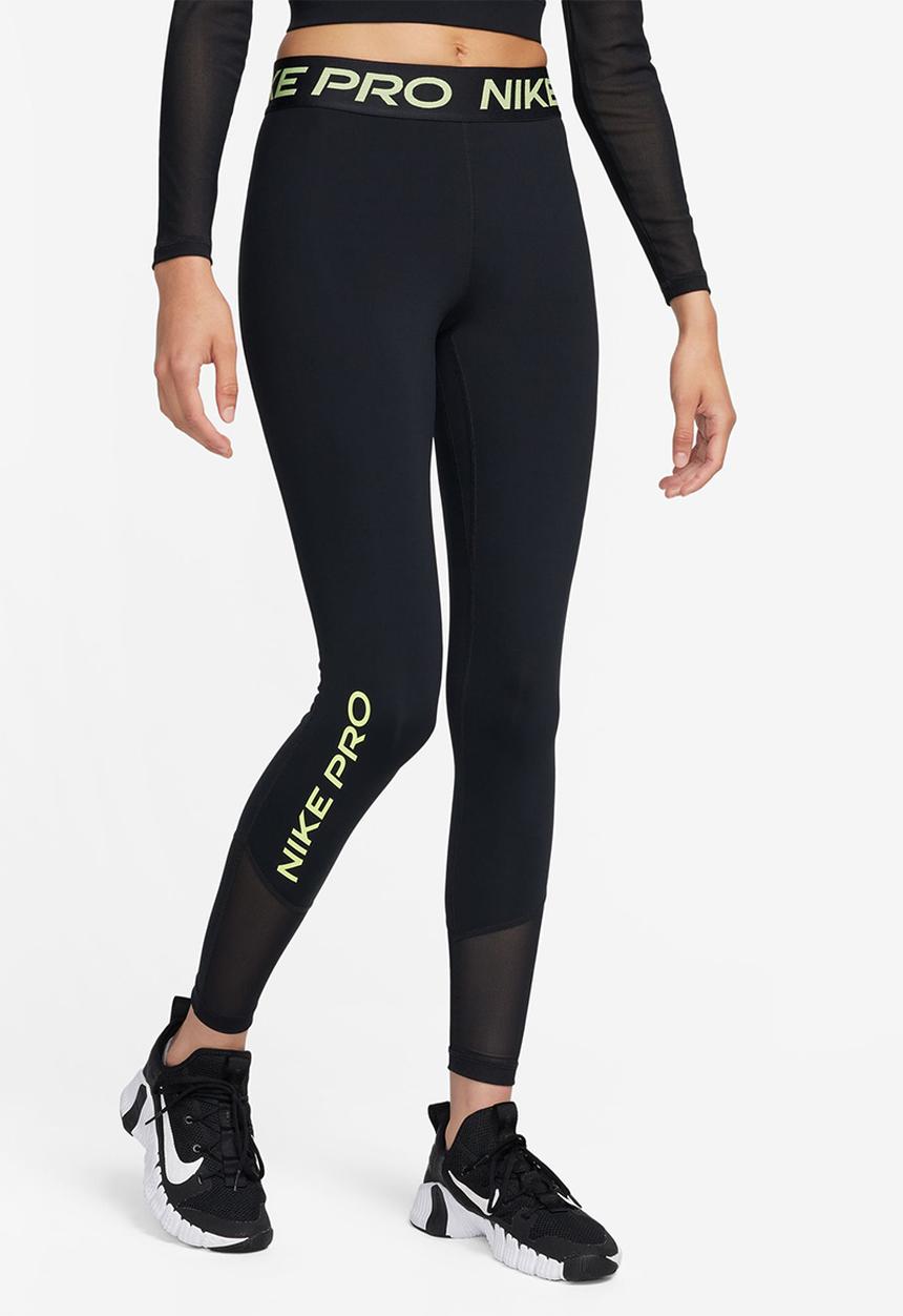 Nike - W Np df mr tight nvty - black/black/lt lemon twist