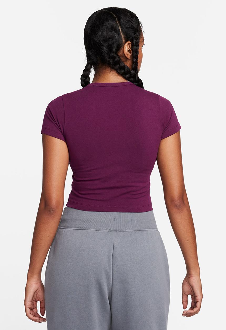 Nike - W Nsw bby tee swoosh - bordeaux