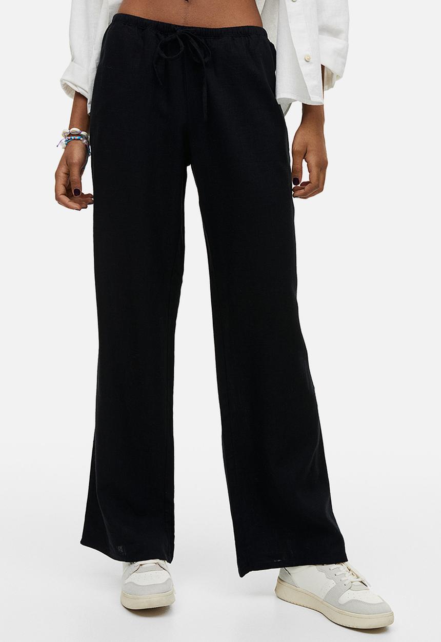 H&M - Wide trousers - black
