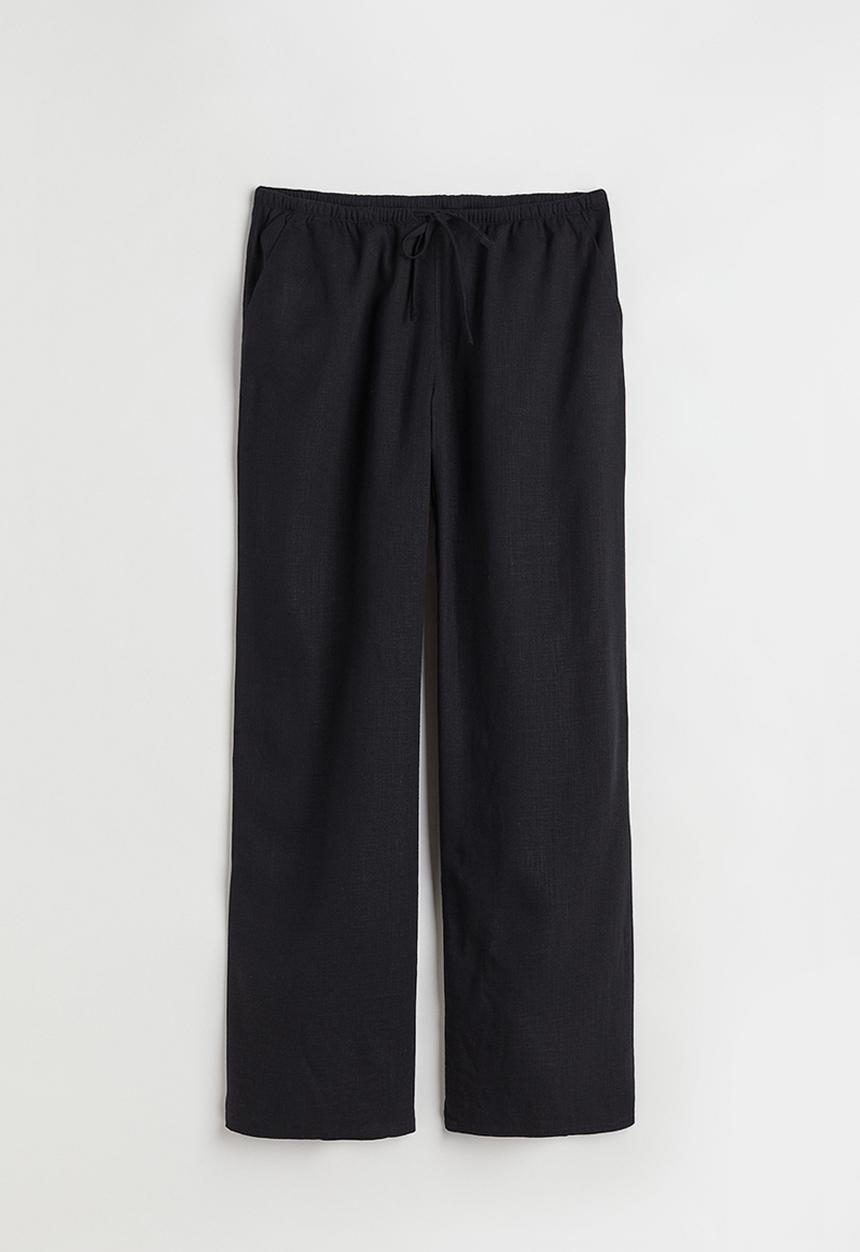 H&M - Wide trousers - black