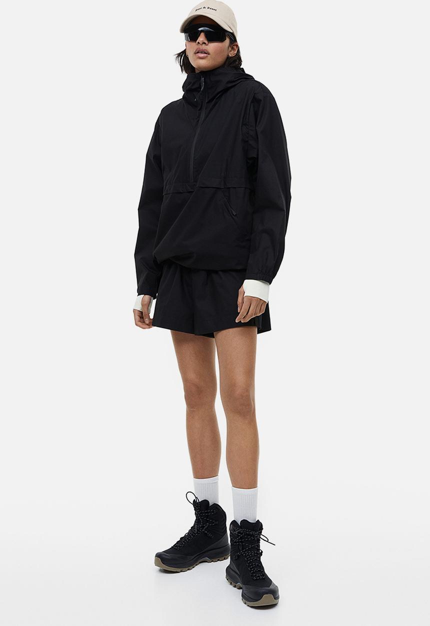 H&M - Water-repellent popover jacket - black