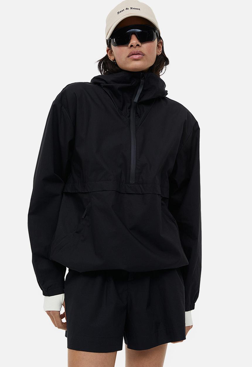 H&M - Water-repellent popover jacket - black