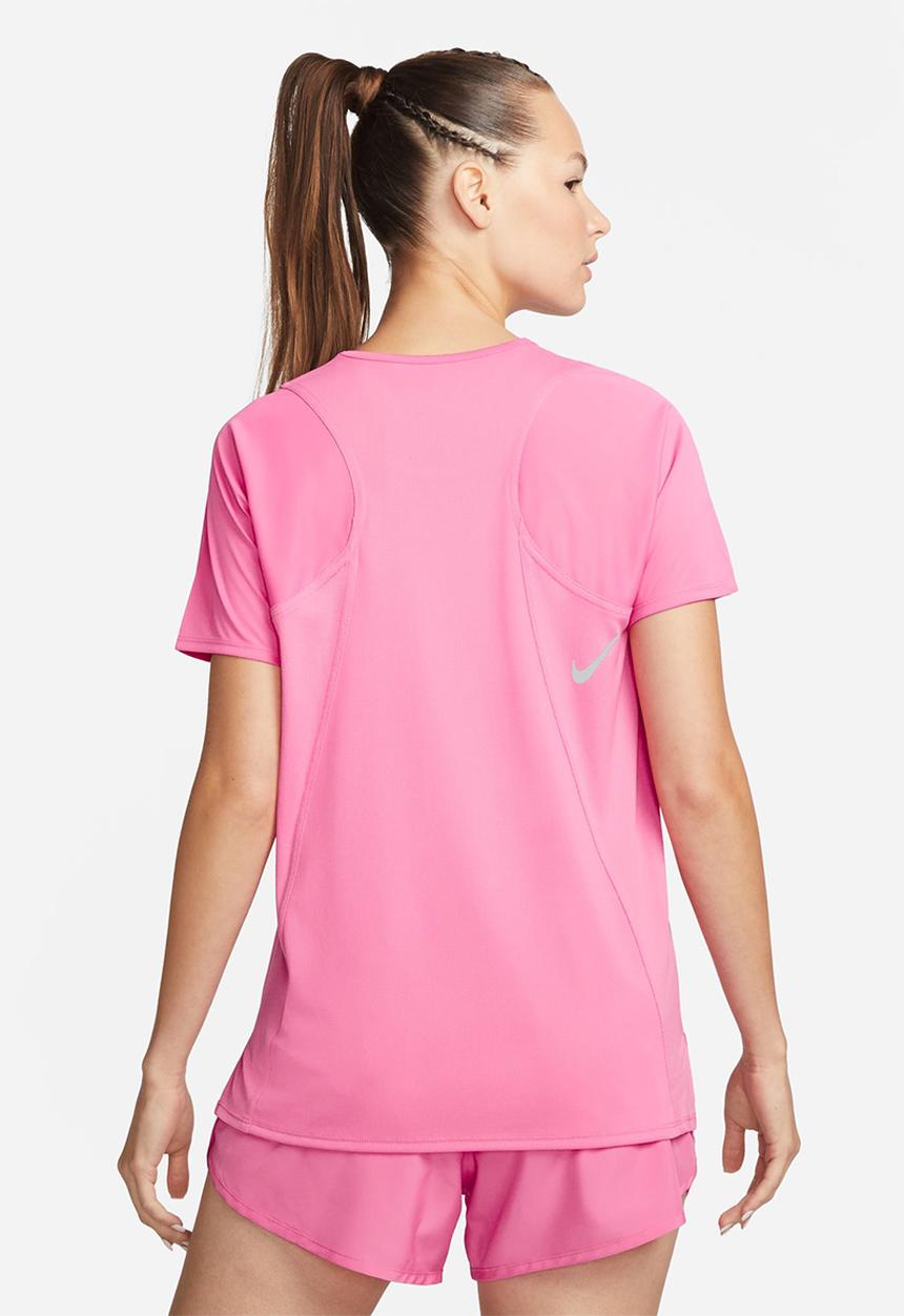 Nike - W nk fast df ss top - pinksicle/reflective silver