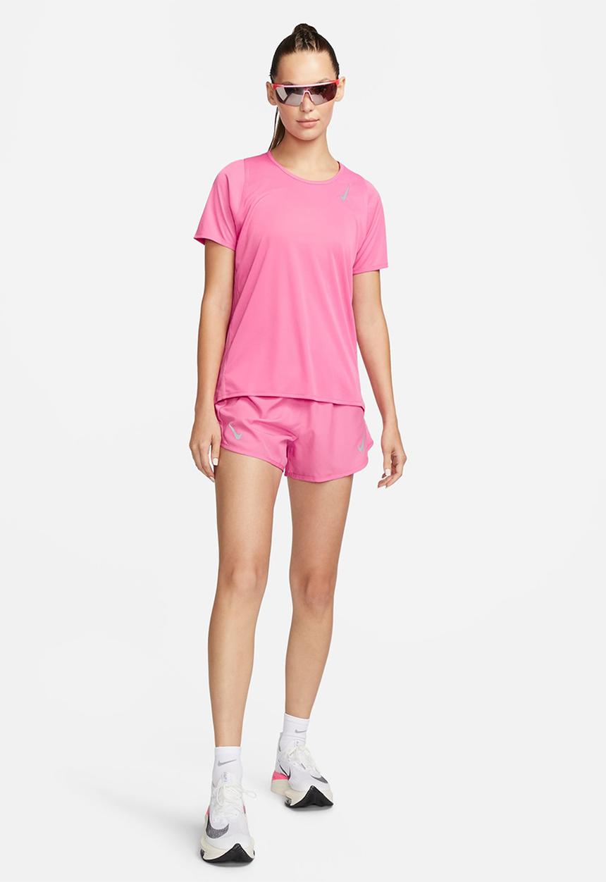 Nike - W nk fast df ss top - pinksicle/reflective silver