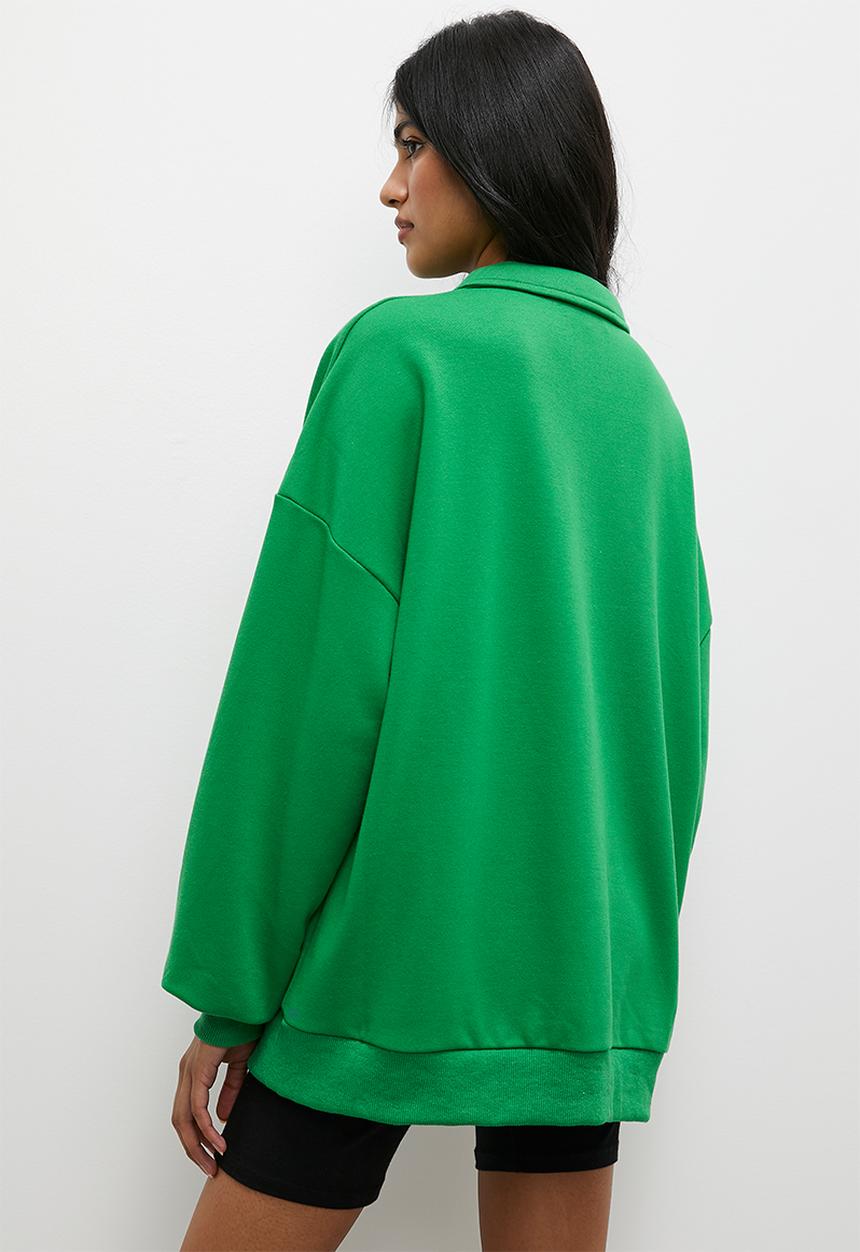 Superbalist - Half zip sweat - deep green