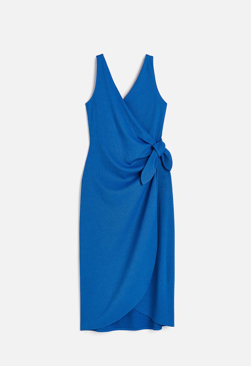 H&M - V-neck wrap dress - bright blue