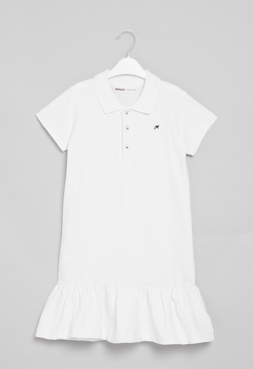 MINOTI - Pique polo dress - white