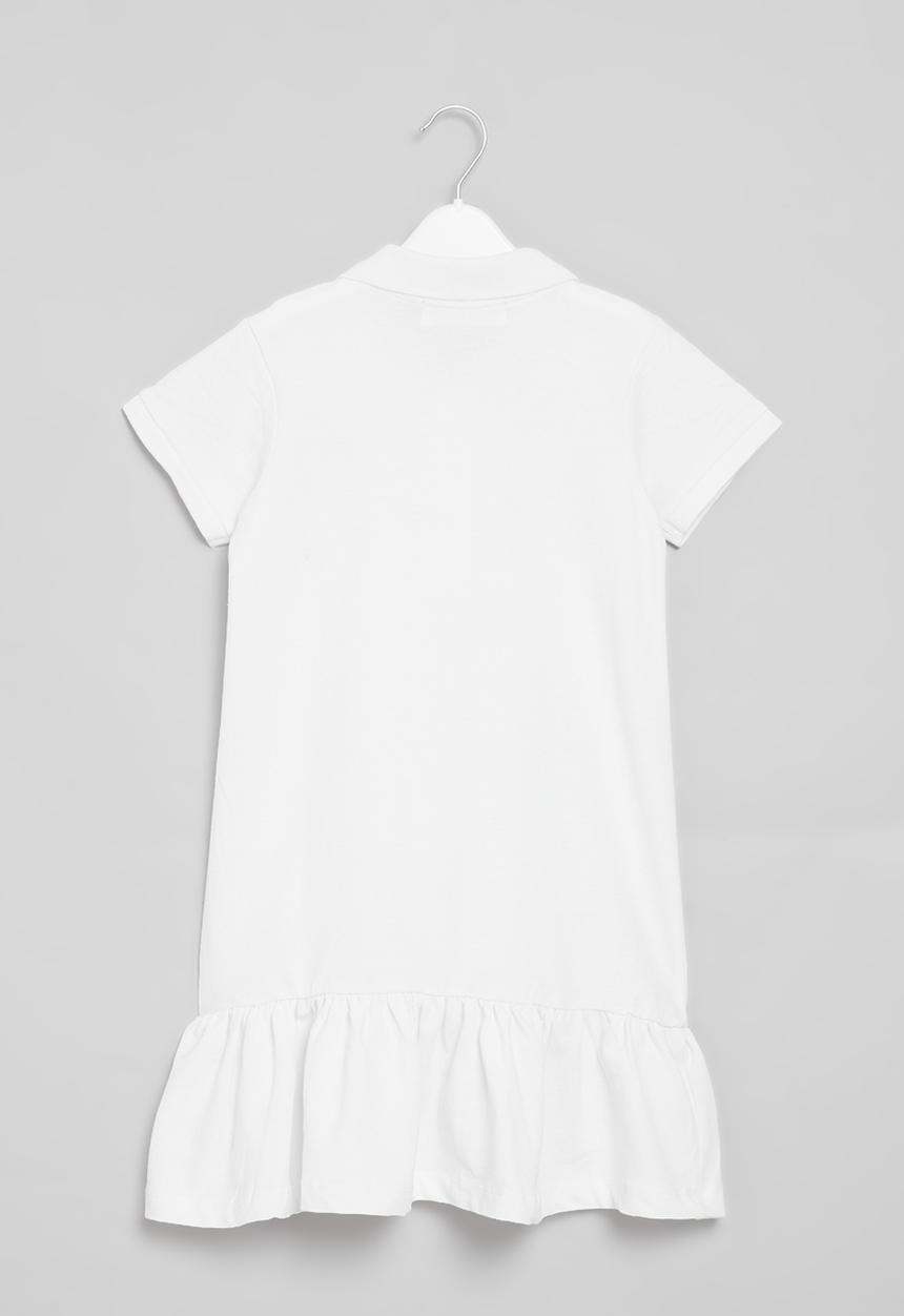 MINOTI - Pique polo dress - white