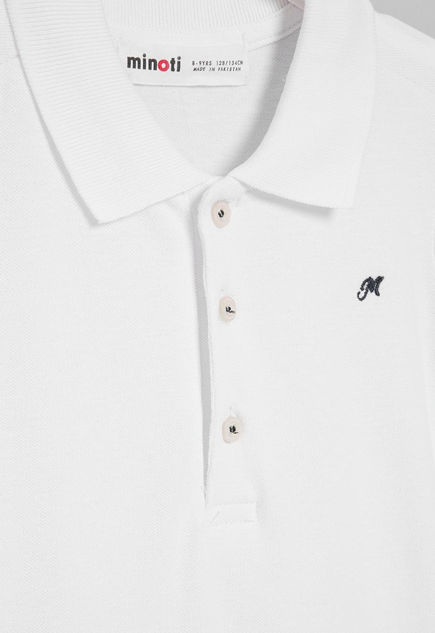 MINOTI - Pique polo dress - white