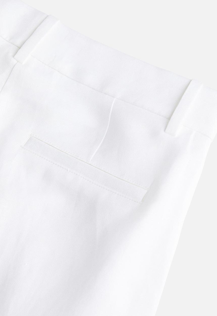 H&M - Wide linen-blend trousers - white