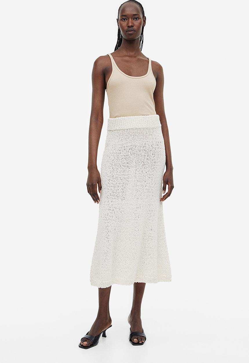 H&M - Ribbed vest top - light beige 