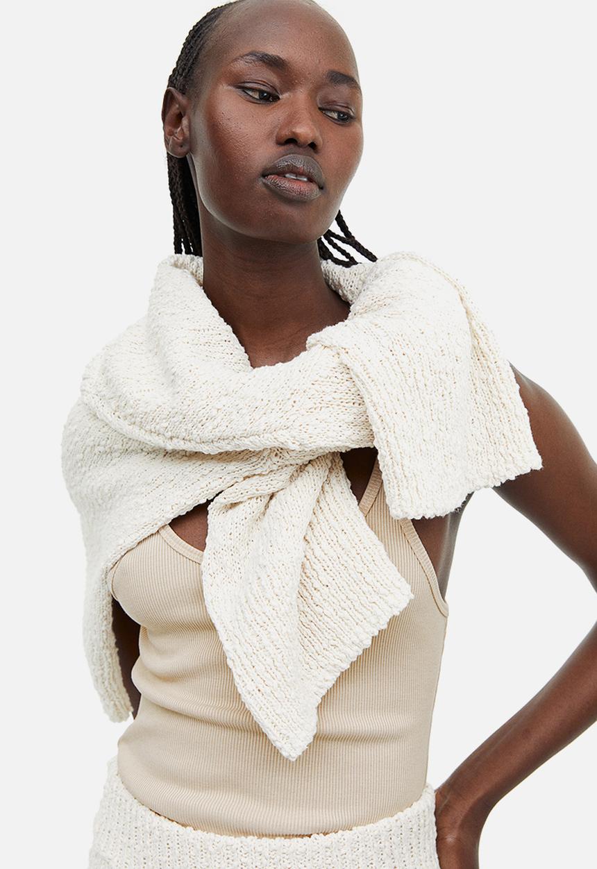 H&M - Ribbed vest top - light beige 