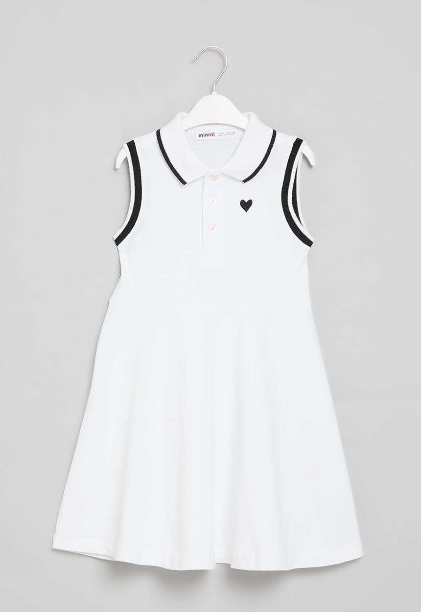 MINOTI - Pique vest dress - white