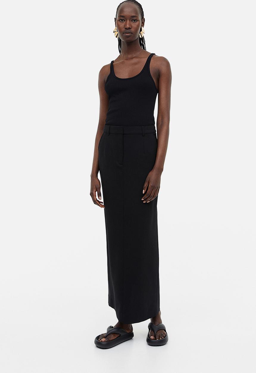 H&M - Ribbed vest top - black