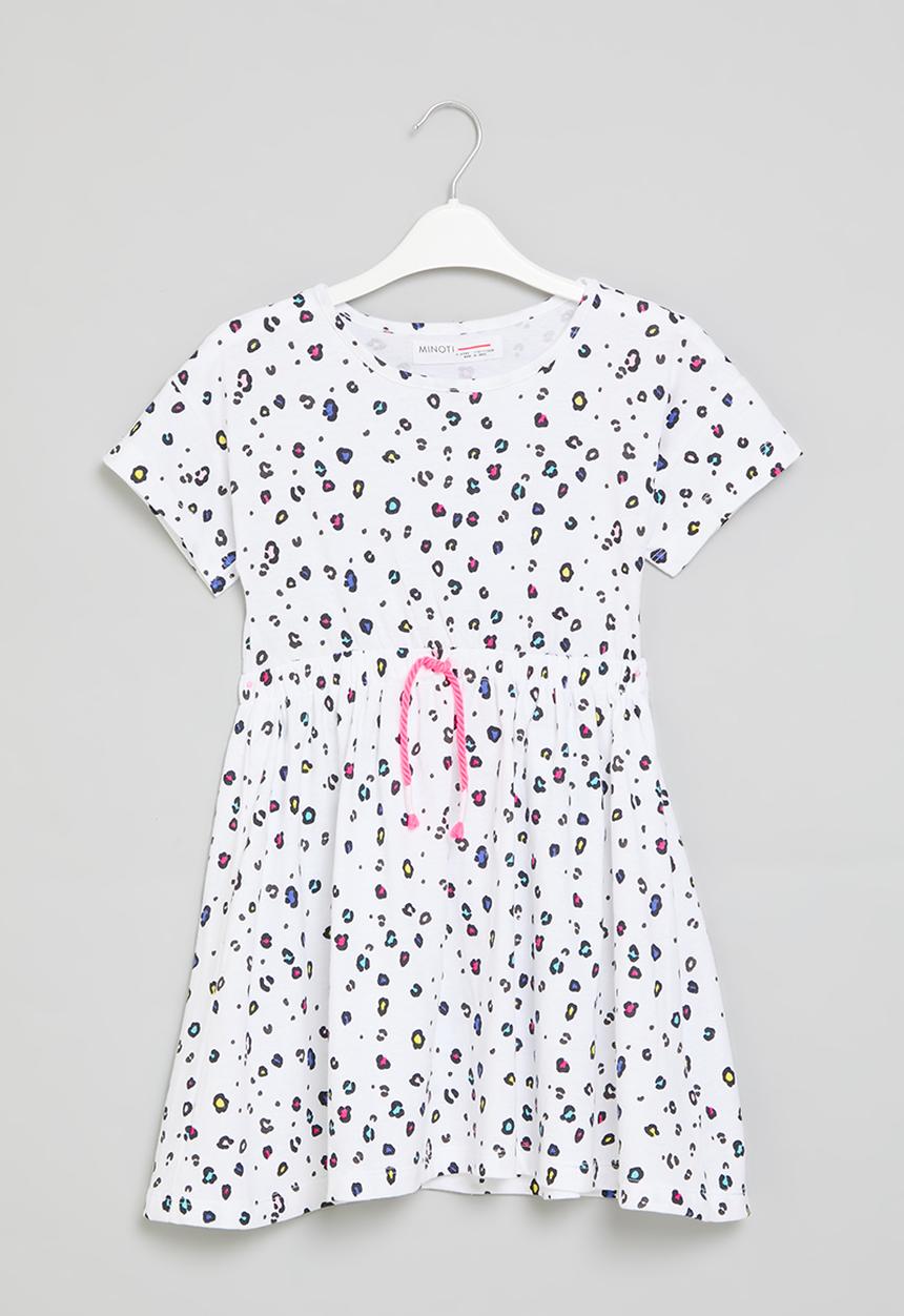 MINOTI - Girls basic tie waist dress - white 