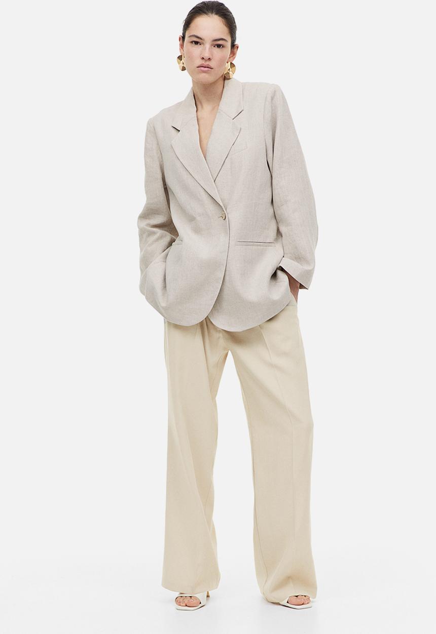 H&M - Tailored trousers - light beige