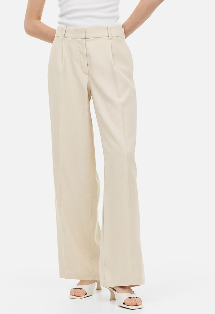 H&M - Tailored trousers - light beige