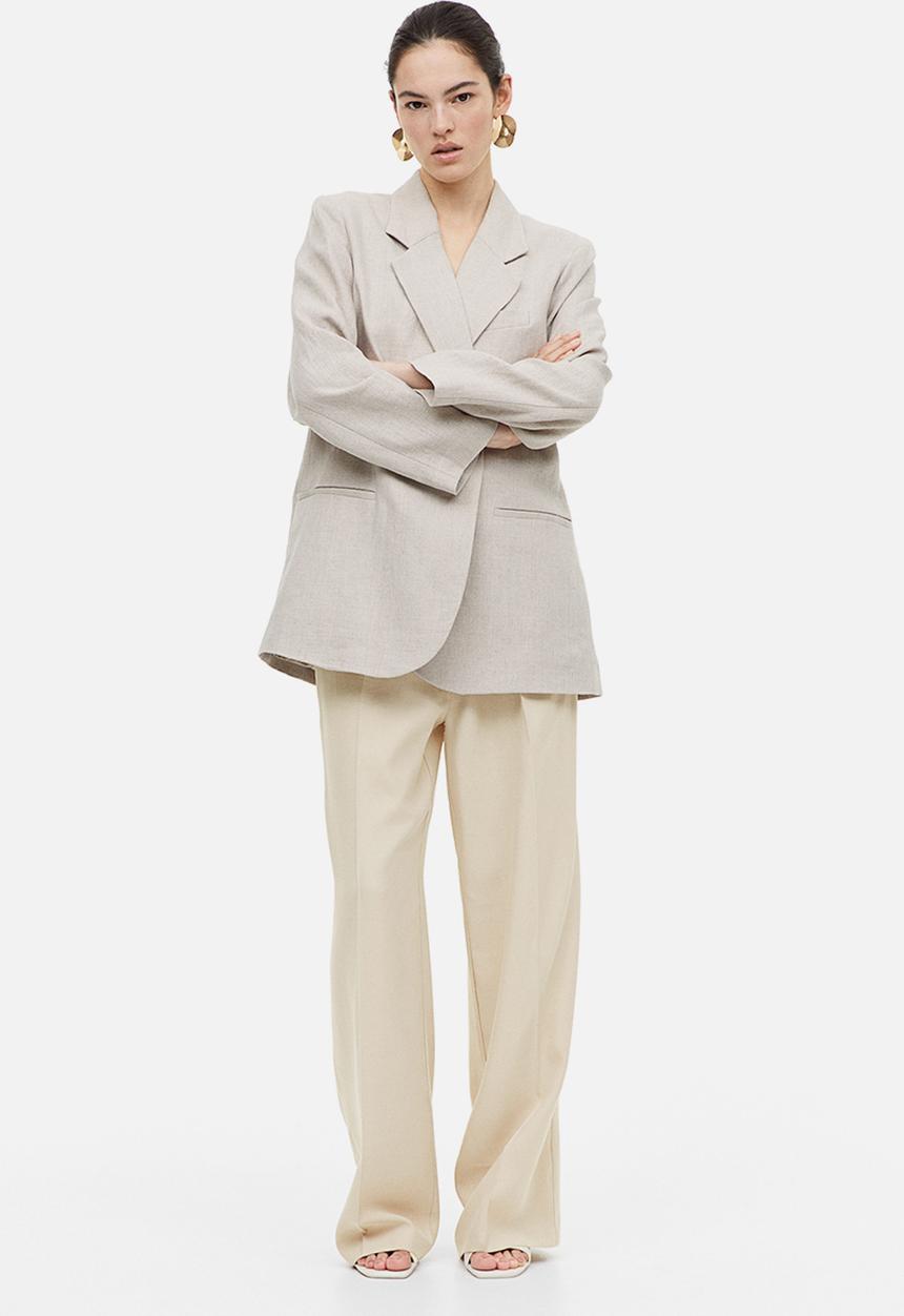 H&M - Tailored trousers - light beige