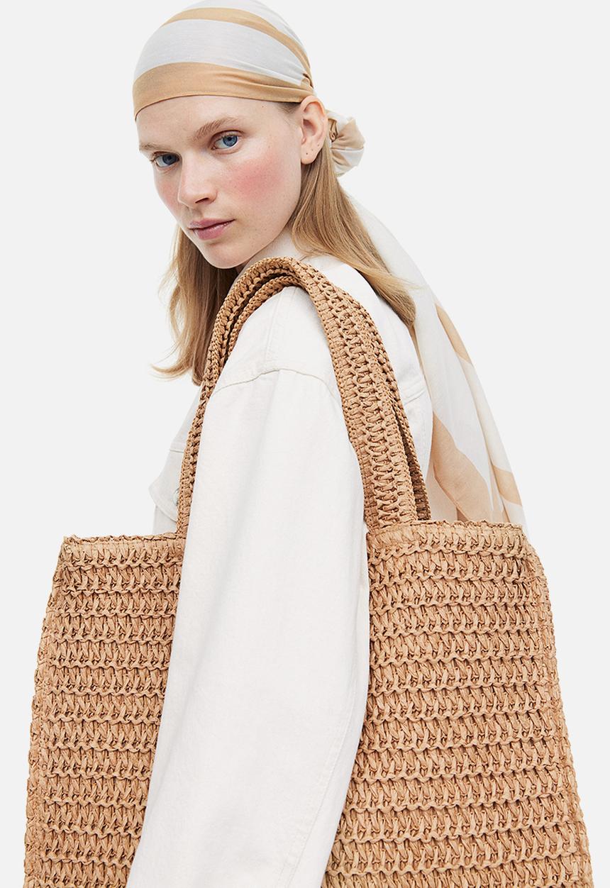 H&M - Large straw shopper - beige