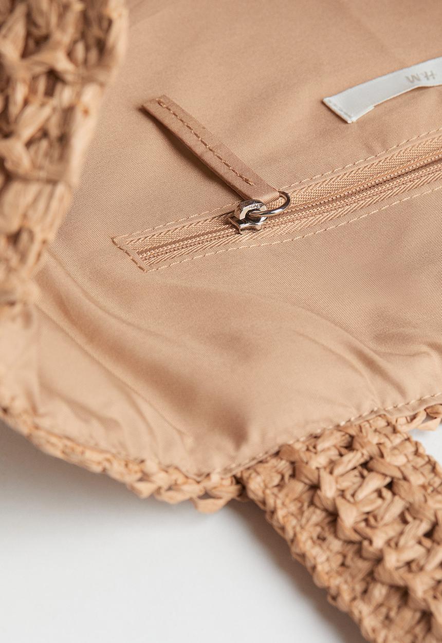 H&M - Large straw shopper - beige
