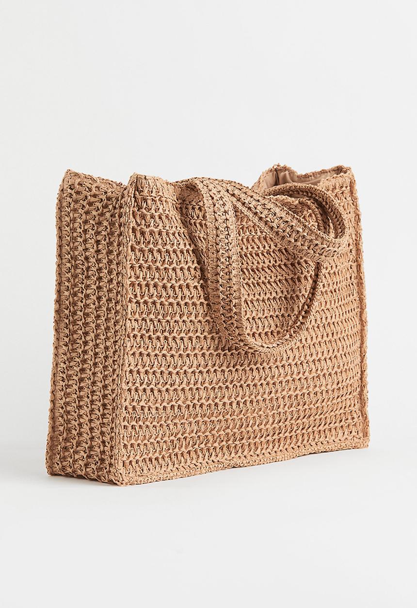 H&M - Large straw shopper - beige