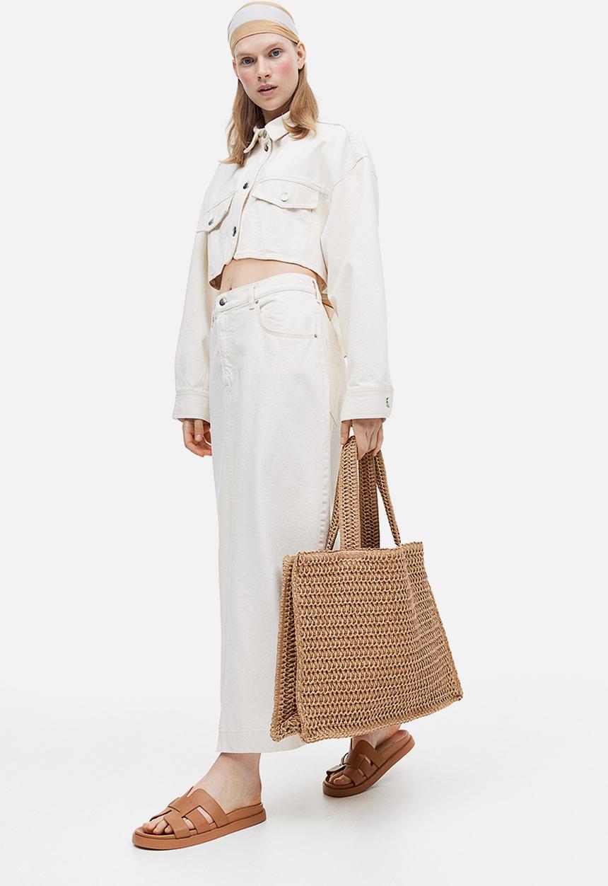 H&M - Large straw shopper - beige