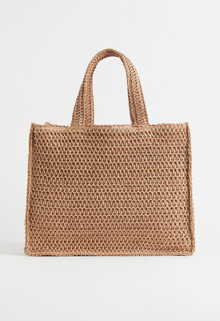 H&M - Large straw shopper - beige