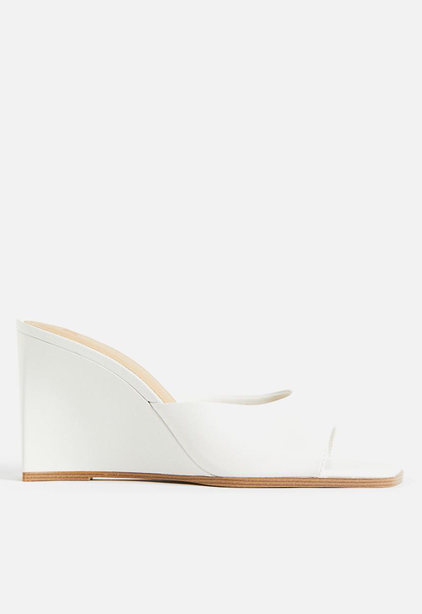 H&M - Wedge-heeled mules - white