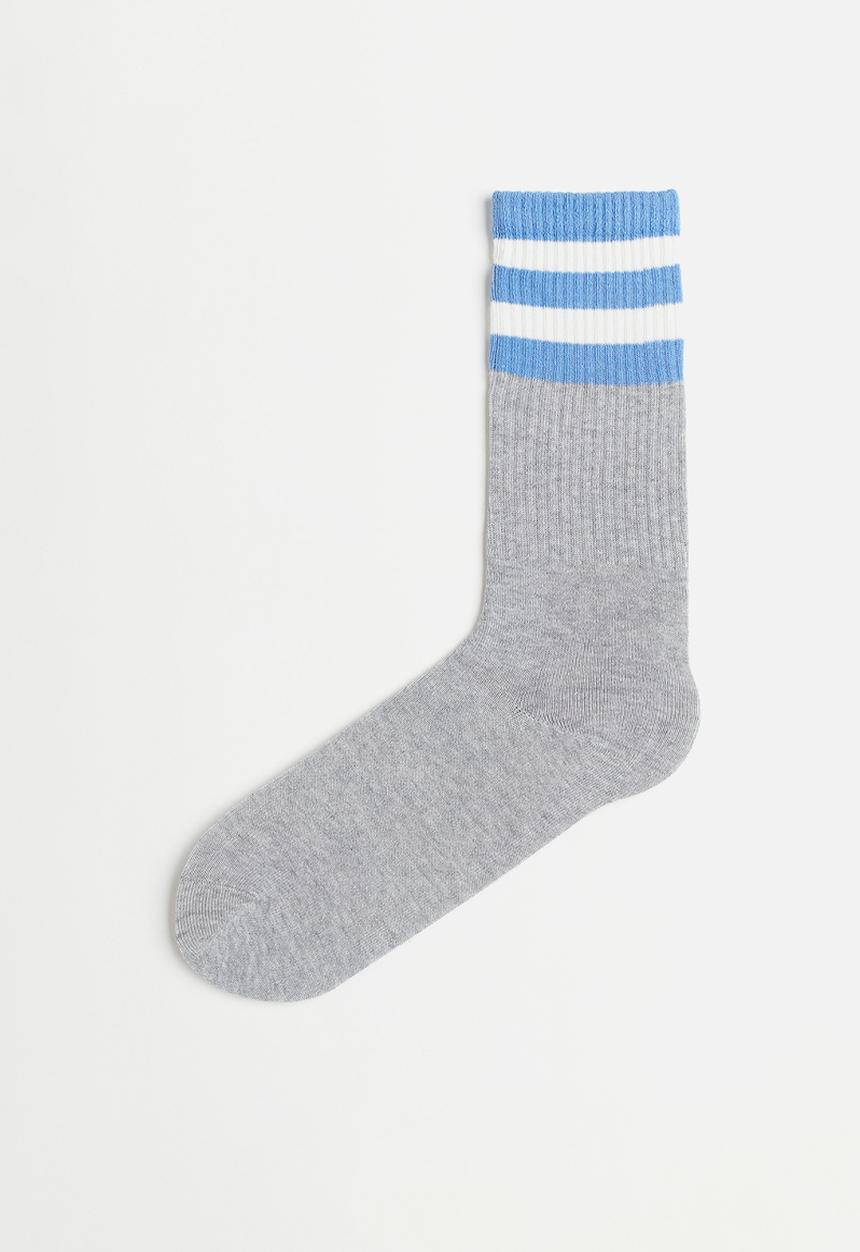 H&M - Socks - grey marl & blue