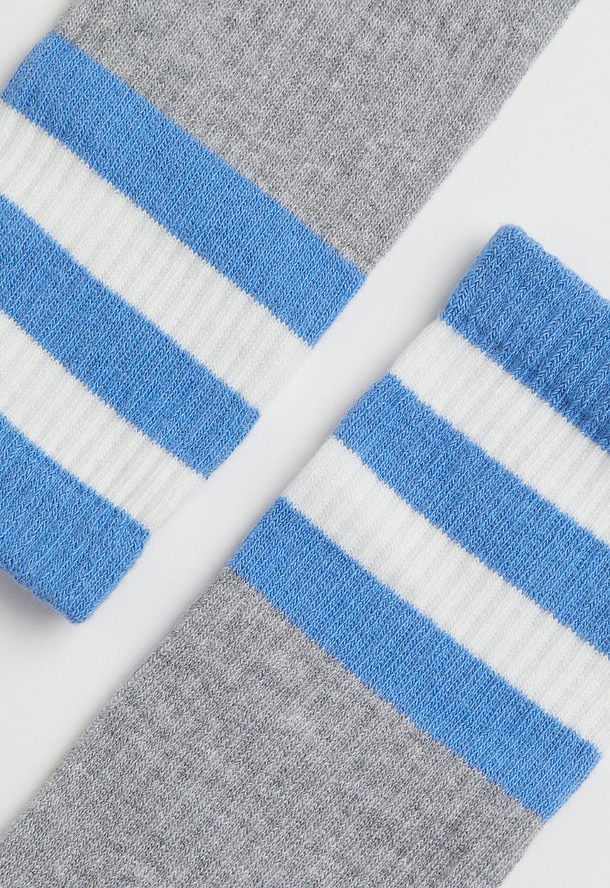 H&M - Socks - grey marl & blue