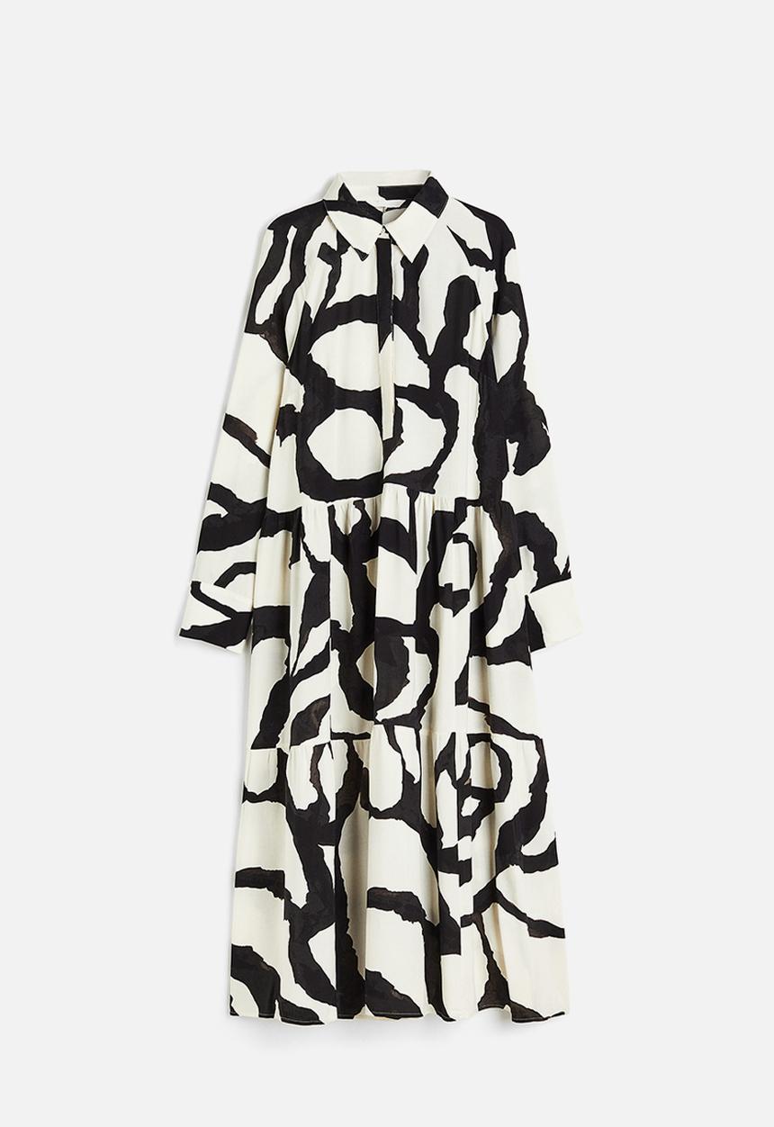 H&M - Shirt dress - cream patterned 