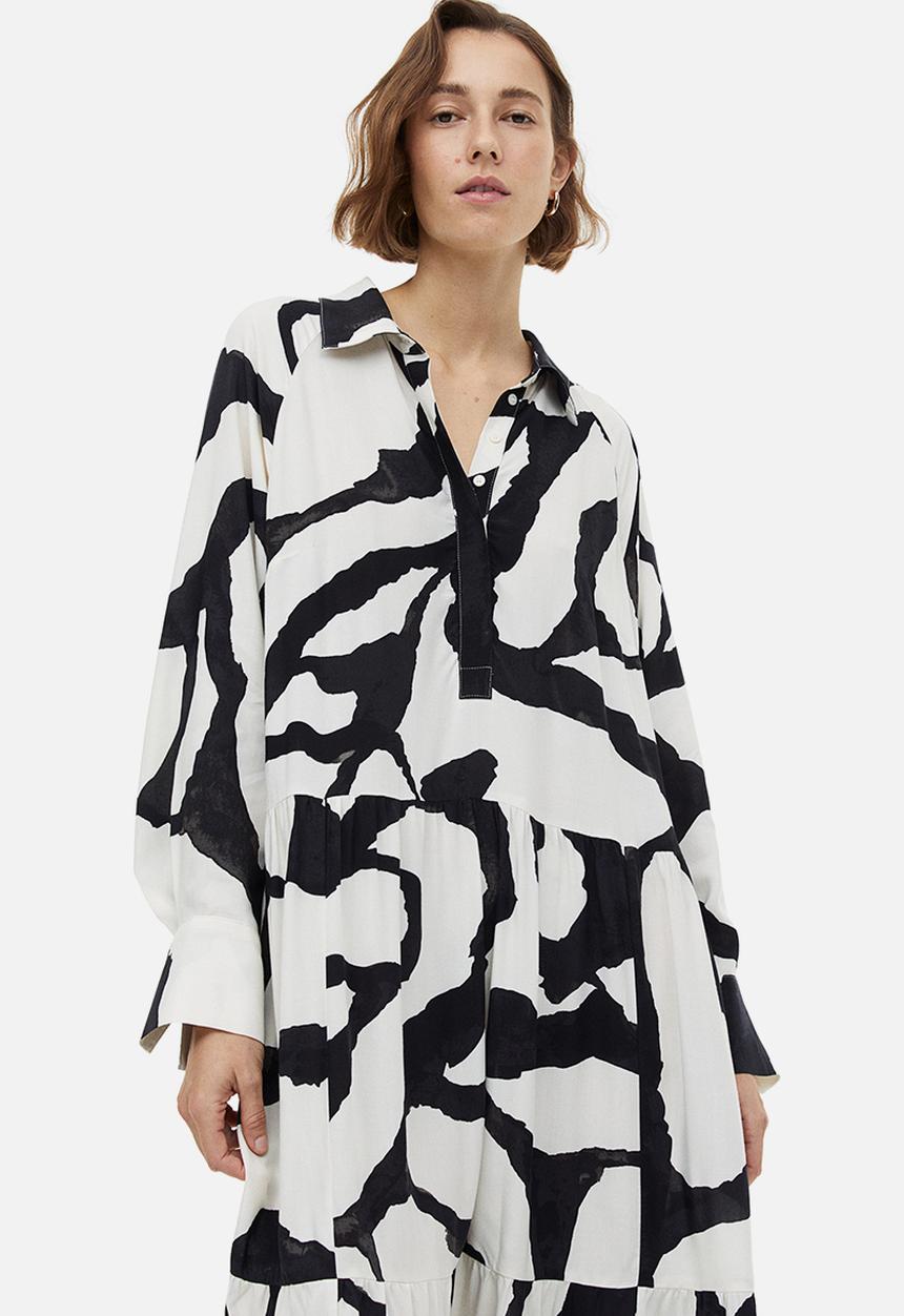 H&M - Shirt dress - cream patterned 