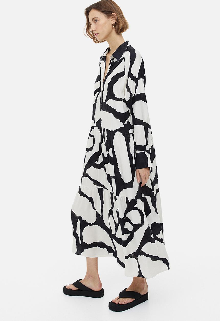 H&M - Shirt dress - cream patterned 