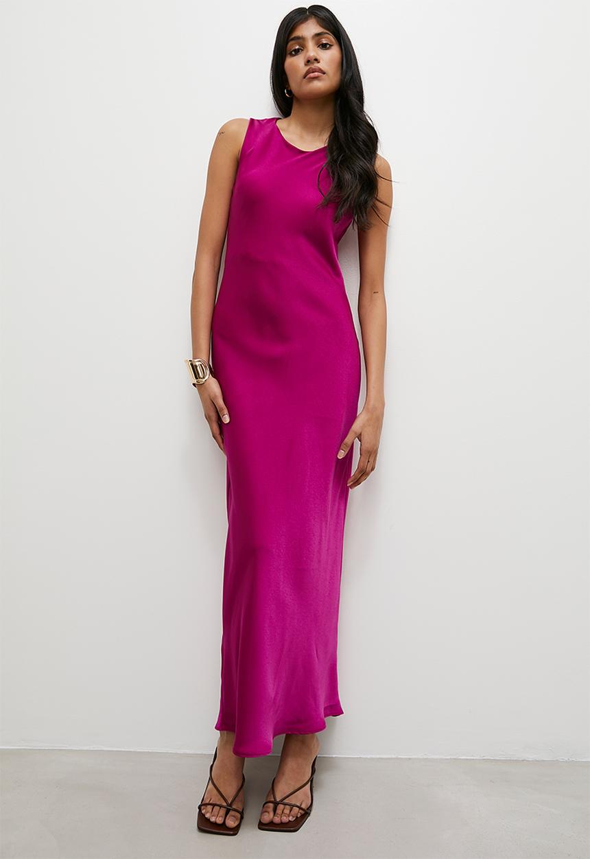 Superbalist - Satin tank dress - magenta