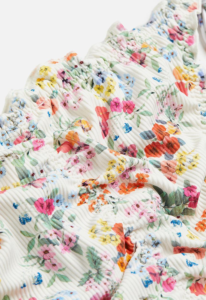 H&M - Tie-tanga bikini bottoms - white/floral