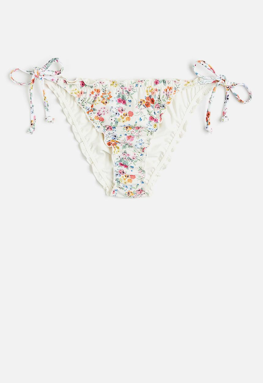 H&M - Tie-tanga bikini bottoms - white/floral