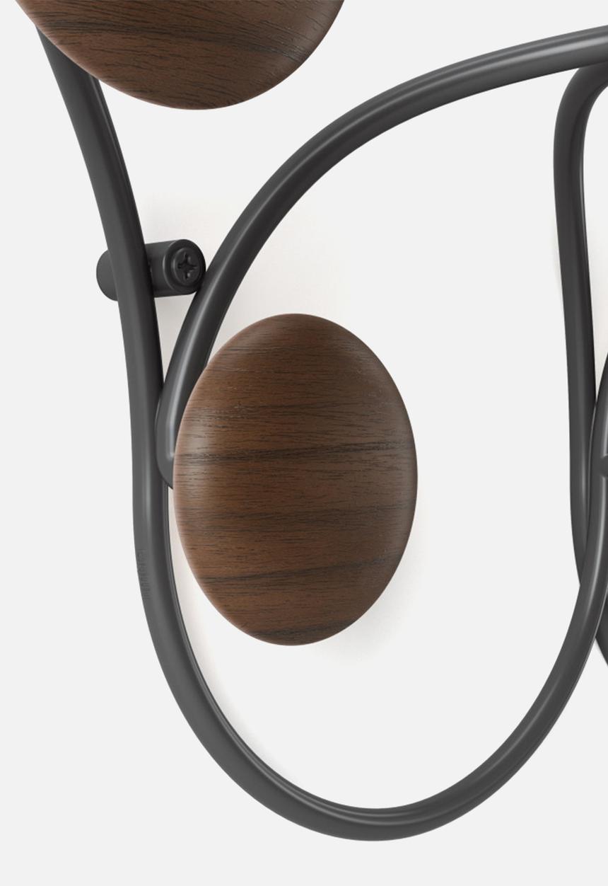 Umbra - Dotsy 7 hook - black & walnut