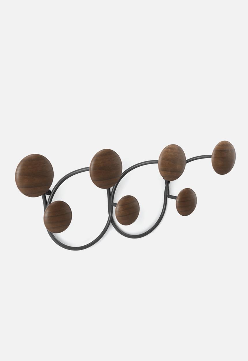 Umbra - Dotsy 7 hook - black & walnut
