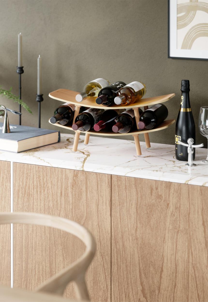 Umbra - Vinola wine rack - natural