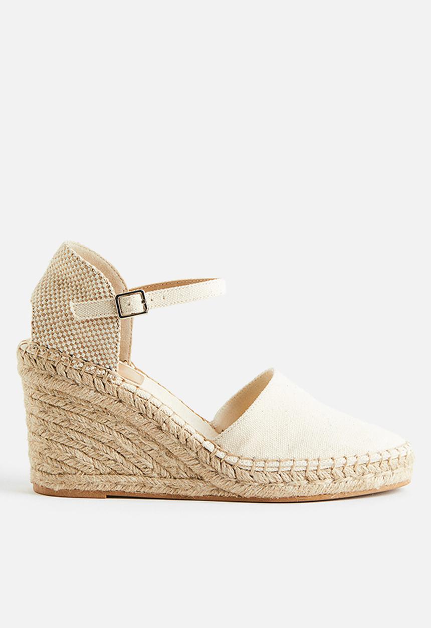 H&M - Wedge-heeled espadrilles - natural white