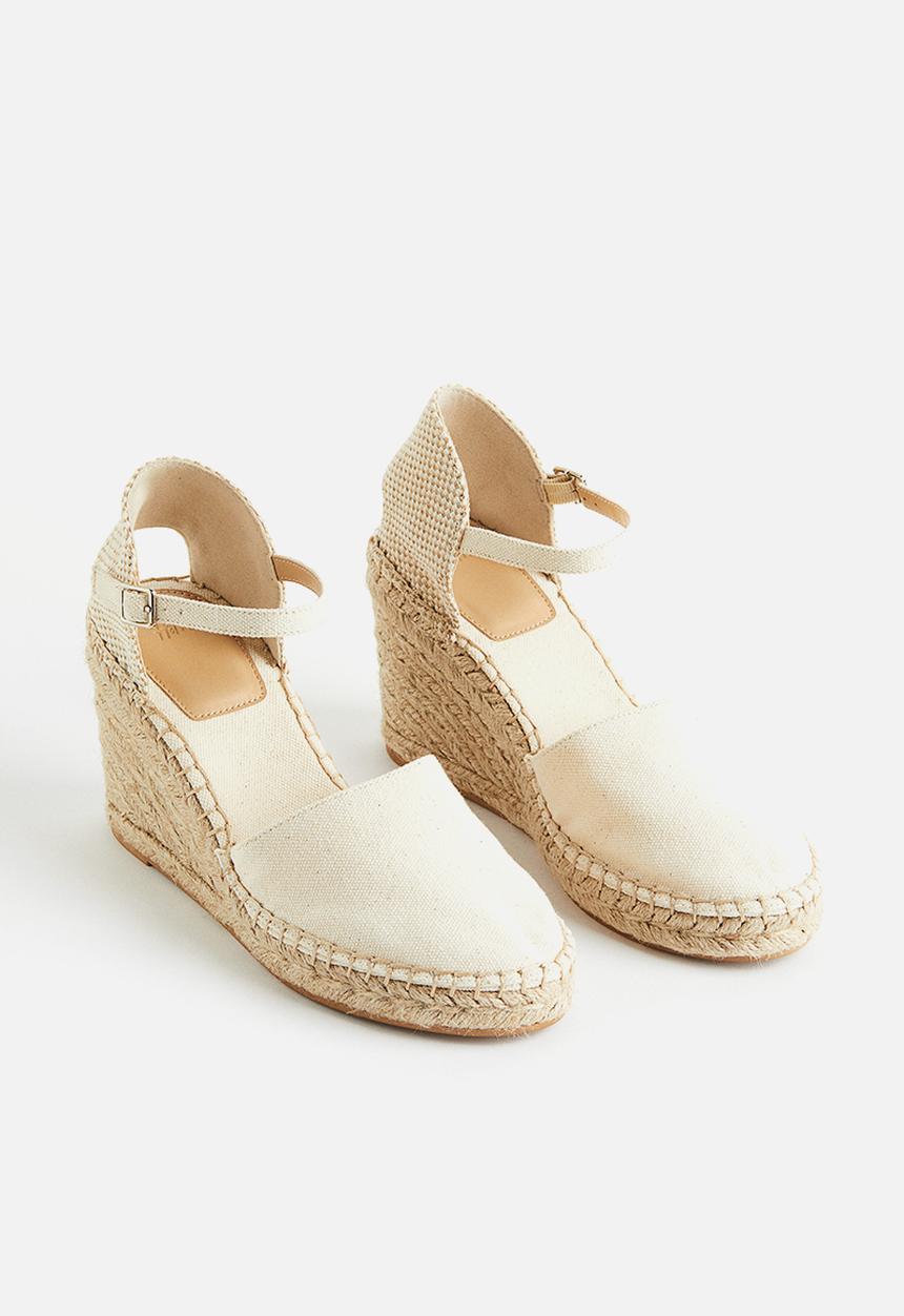 H&M - Wedge-heeled espadrilles - natural white