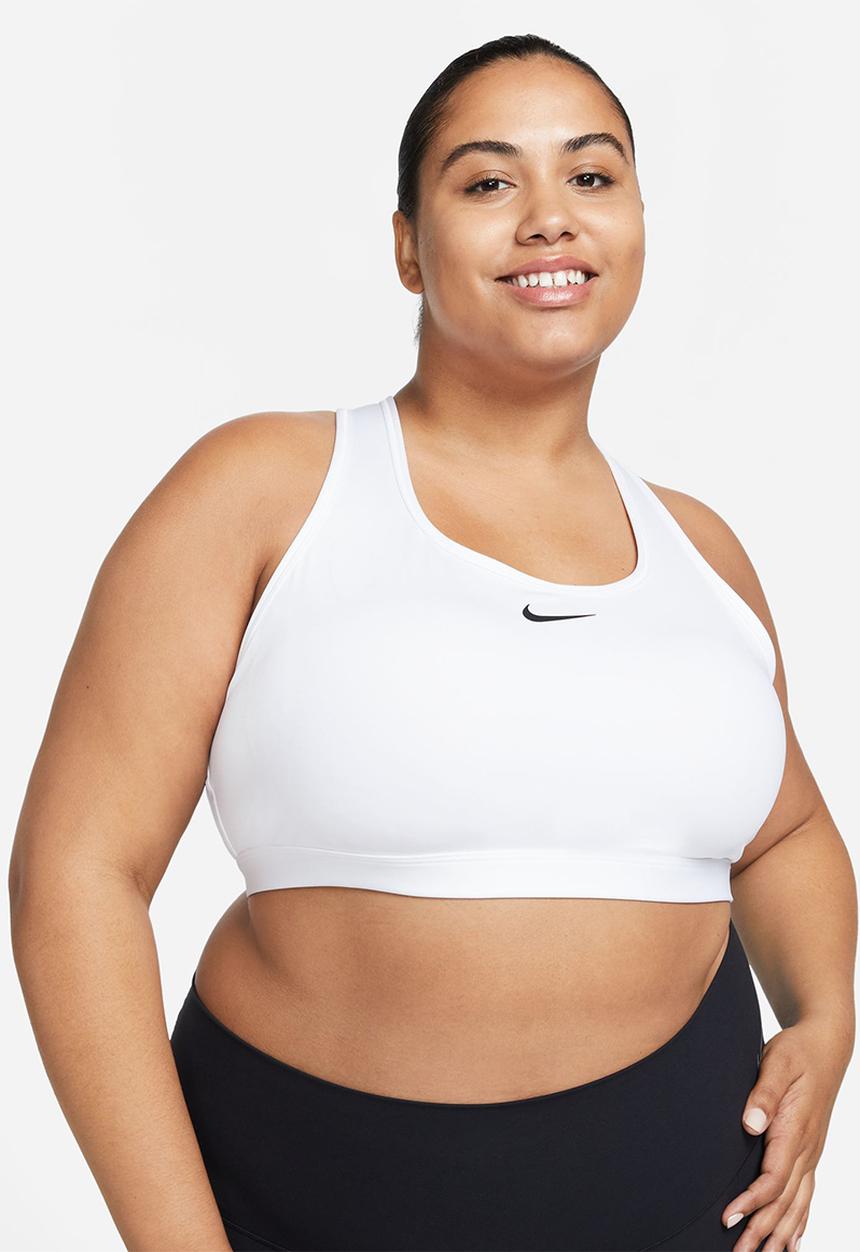 Nike - Plus w nike swsh med sport bra - white